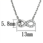3W418 - Rhodium Brass Necklace with AAA Grade CZ  in Clear A874-3W418