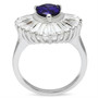 SS004 - Silver 925 Sterling Silver Ring with AAA Grade CZ  in Tanzanite A874-SS004