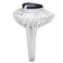 SS004 - Silver 925 Sterling Silver Ring with AAA Grade CZ  in Tanzanite A874-SS004