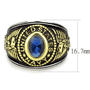 TK3726 - Two-Tone IP Gold (Ion Plating) Stainless Steel Ring with Synthetic Synthetic Glass in Mont A874-TK3726