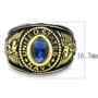 TK3726 - Two-Tone IP Gold (Ion Plating) Stainless Steel Ring with Synthetic Synthetic Glass in Mont A874-TK3726