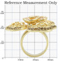 0W312 - Gold Brass Ring with AAA Grade CZ  in Multi Color A874-0W312