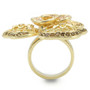 0W312 - Gold Brass Ring with AAA Grade CZ  in Multi Color A874-0W312