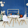 Kid's Modern Dining Table Set with 2 Armless Chairs B593-HW61364-2