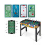 12-in-1 Combo Game Table Set with Foosball Air Hockey Pool Chess and Ping Pong - Color: Multicolor D681-UY10055