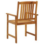 Patio Chair Set of 2 Brown Solid Acacia wood Medium Durable A949-3061199