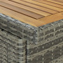 Bar Set Grey PE rattan, steel, solid acacia wood A949-313474