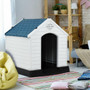 Plastic Waterproof Ventilate Pet Puppy House - Color: Blue - Size: M D681-PS7065-M