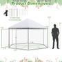 13FT Large Metal Hexagonal Chicken Coop with Wire Mesh and Lockable Door B593-PW10085
