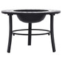 Mosaic Fire Pit Black and White 26.8" Ceramic A949-46721