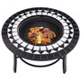 Mosaic Fire Pit Black and White 26.8" Ceramic A949-46721