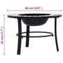 Mosaic Fire Pit Black and White 26.8" Ceramic A949-46721