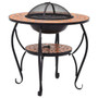 Mosaic Fire Pit Table Terracotta 26.8" Ceramic A949-46723