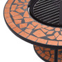 Mosaic Fire Pit Table Terracotta 26.8" Ceramic A949-46723