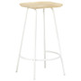 Bar Stool Set of 4 Bleached wood and white A949-320650