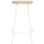 Bar Stool Set of 4 Bleached wood and white A949-320650