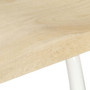 Bar Stool Set of 4 Bleached wood and white A949-320650