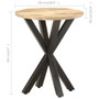 Side Table Natural Wood Solid Mango Wood Durable Side Table A949-320656