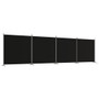 4-Panel Room Divider Black 274.8"x70.9" Fabric A949-350285