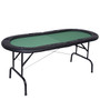8 Players Texas Holdem Foldable Poker Table-Green - Color: Green D681-TY310280