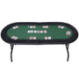 8 Players Texas Holdem Foldable Poker Table-Green - Color: Green D681-TY310280