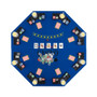 8-Player Foldable Poker Table Top with Carrying Bag-Blue B593-UY10155