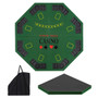 8-Player Foldable Poker Table Top with Carrying Bag-Blue B593-UY10155