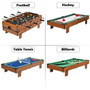 4-in-1 Combo Game Table Set Foosball Table with Billiards and Hockey B593-TY580385