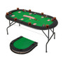 8 Players Texas Holdem Foldable Poker Table-Green B593-UY10159