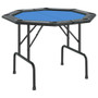 Poker Table Blue Engineered wood, felt, artificial leather, steel A949-80405