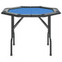 Poker Table Blue Engineered wood, felt, artificial leather, steel A949-80405