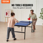 Ping Pong Table, Mid-Size Table Tennis Game, Indoor MDF Table Tennis Table, Foldable Portable Compl E415-DZDTZDPPQZ12L9WUBV0