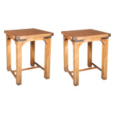 Pair Teak Bar Tables (KD083) Pair Teak Bar Tables (KD083)