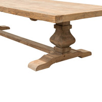 Dining Table Pedestal Elm 3.6m (F099)