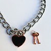 Silver Chain Collar with Rose Gold Heart Lock - Rough Trade Gear