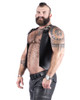 Side of Leather Buckle Bar Vest with Silver Hardware by Rough Trade Gear