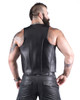 Back of Leather Buckle Bar Vest by Rough Trade Gear