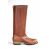 Engineer Boss 18'' Brown Leather Boots - Embossy