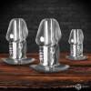 Dicked Clear Hollow Anal Plug 3pc Set - Master Series Dicked Clear Hollow Anal Plug 3pc Set - Master Series