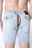 FULL COURT DENIM ZIPPER SHORT (LIGHT BLUE) - CELLBLOCK13