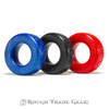 Blue Metallic, Black, Red
