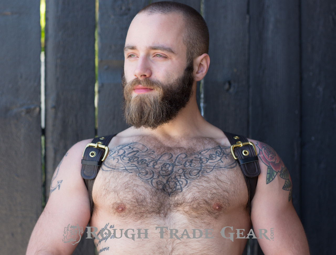 Men Leather Body Harness Chest Armor Buckle Adjustable Strap