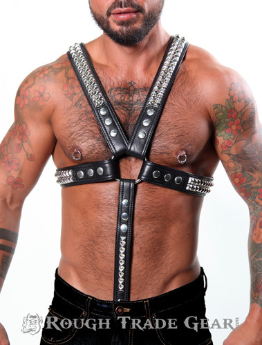 Brawny Studded Leather Harness - Rough Trade Gear