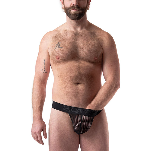 Open Access Thong (Black) - Nasty Pig