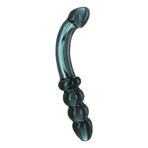 Hamsa Glass Dildo Smoky Jade - Prisms Glass