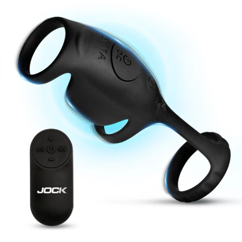 Blitz Vibrating Penis Sleeve C-Ring W/ Remote - Jock