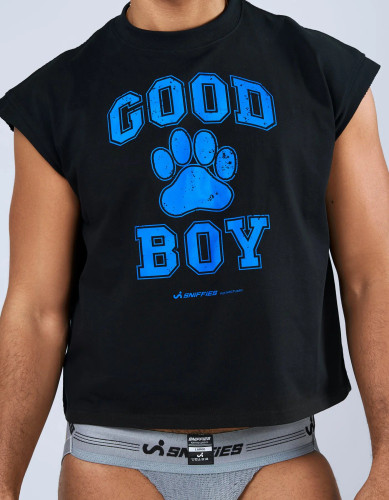 Good Boy Muscle Cop Tee (Black) - Sniffies