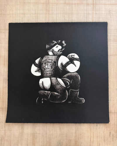 Leather Man Icon Print - Carlos Rodriguez