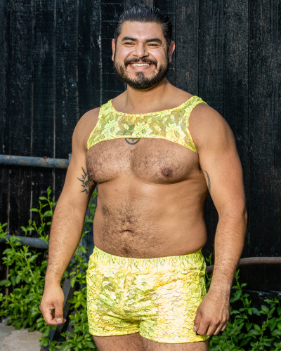 BUCK LACE SHORTS (YELLOW) - ROUGH TRADE GEAR