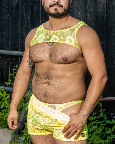 BUCK LACE SHORTS (YELLOW) - ROUGH TRADE GEAR